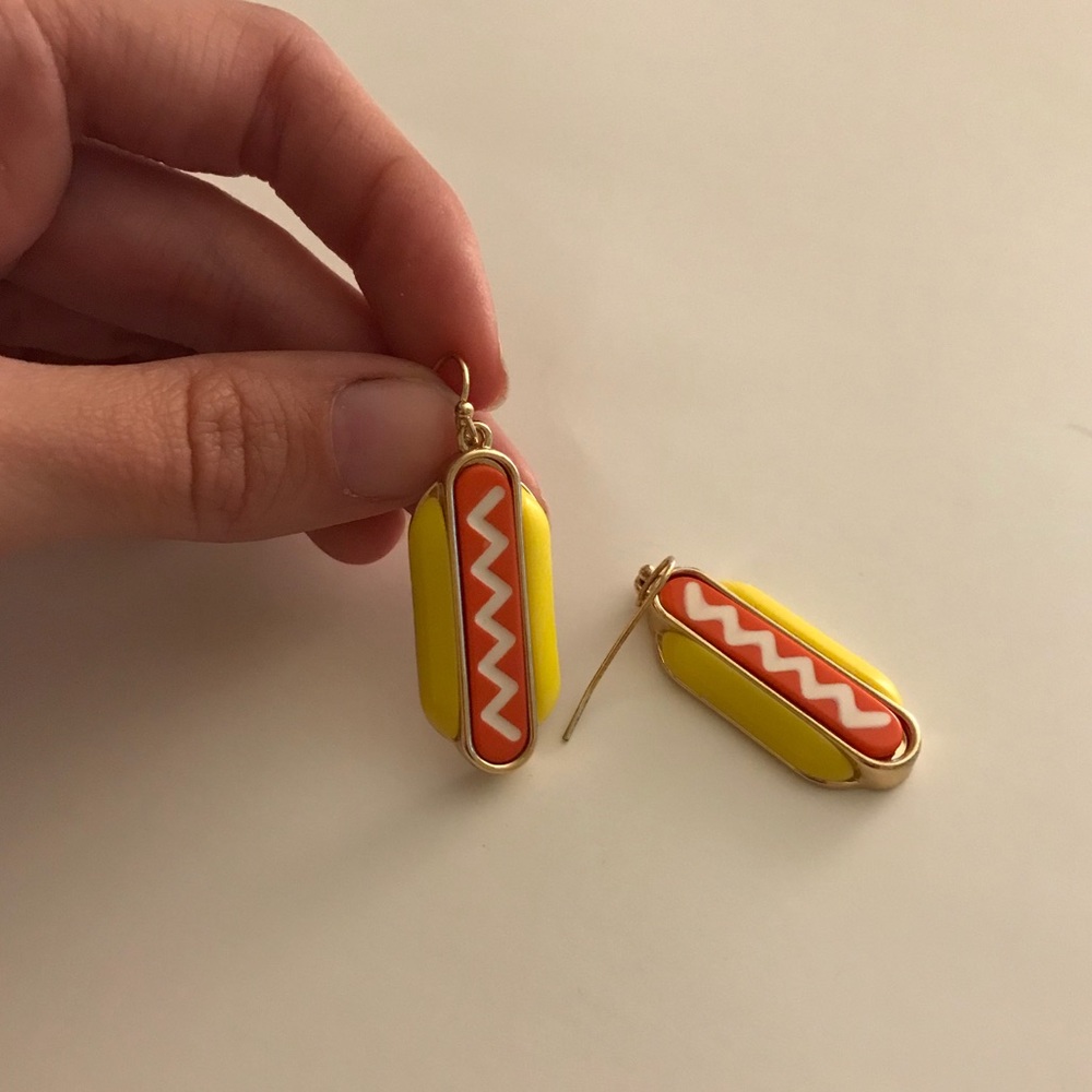 Kate Spade x Darcel NY Hotdog earrings